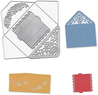 Metal Craft Envelope Cutting Dies for Card Making, 3D Boxes Die Cuts Flower Frame Embossing Stencils Template Mould for Card Scrapbooking and DIY Craft Album Paper Card Decor