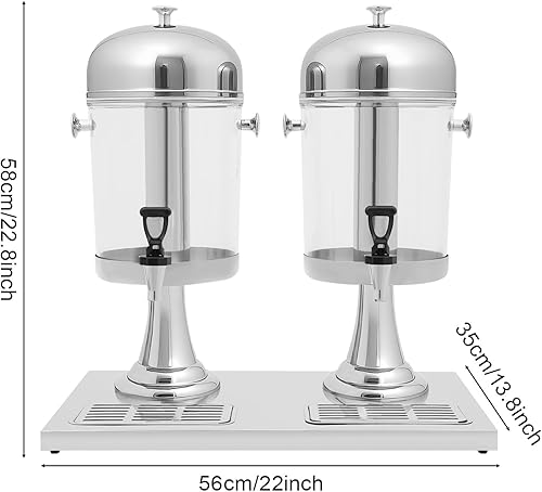 Miniatura 2 de Dispensador de bebidas de 4.22 galones con soporte y núcleo de hielo, recipiente comercial para bebidas frías con jarra de bebida de espita