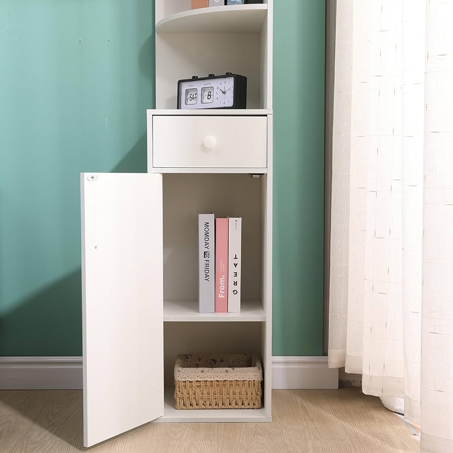 Amazon｜HUISEN&HosHoコーナー収納棚 スリム 幅30 本棚 コーナー