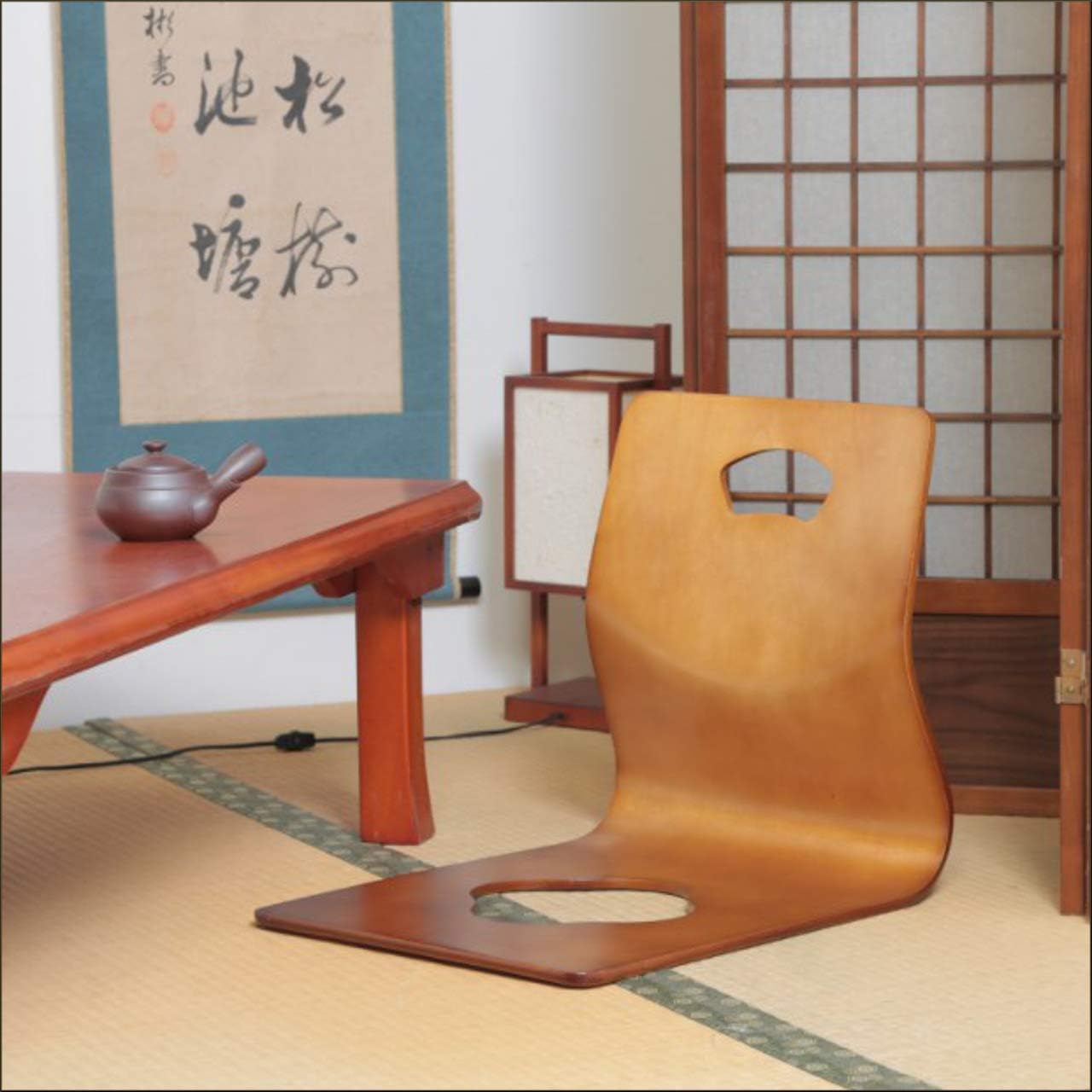 和座椅子 4脚セット 幅40cm パネル座椅子 積み重ね可能 坐椅子 フロア