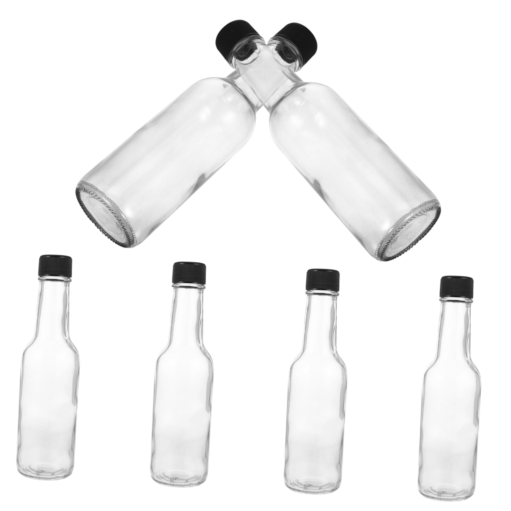 PRETYZOOM 6pezzi Bottiglia per Salse di Vetro Dispenser di Ketchup e Condimento per Insalata Contenitore Salse per Picnic e Viaggi