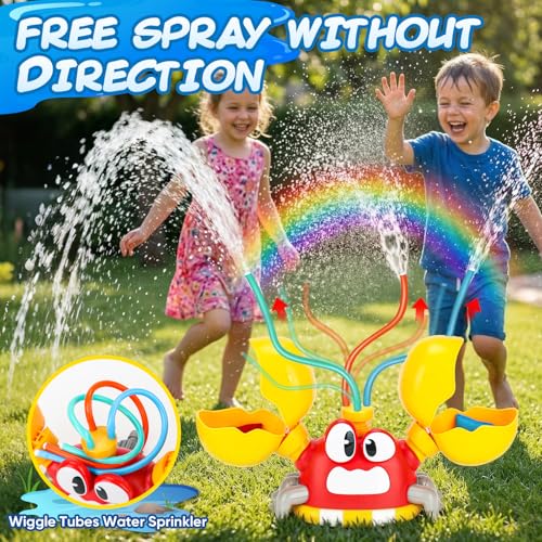 Image of Water Sprinkler for Kids, Summer Outside Water Toys Attached to Garden Hose with 3 Spray Patterns & 4 Bean Bags for Toss Game, Kids Sprinklers for Yard Lawn Pool Games for Age 4-12 Yr Old Boys Girls