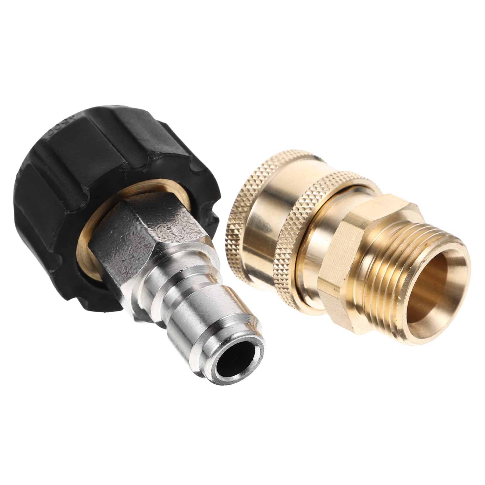 Toyvian 4 Juegos De Adaptadores De Conexión Macho De Alta Presión para Jardín Accesorios De Arandela De Función Rápida Adaptador De Latón Dorado