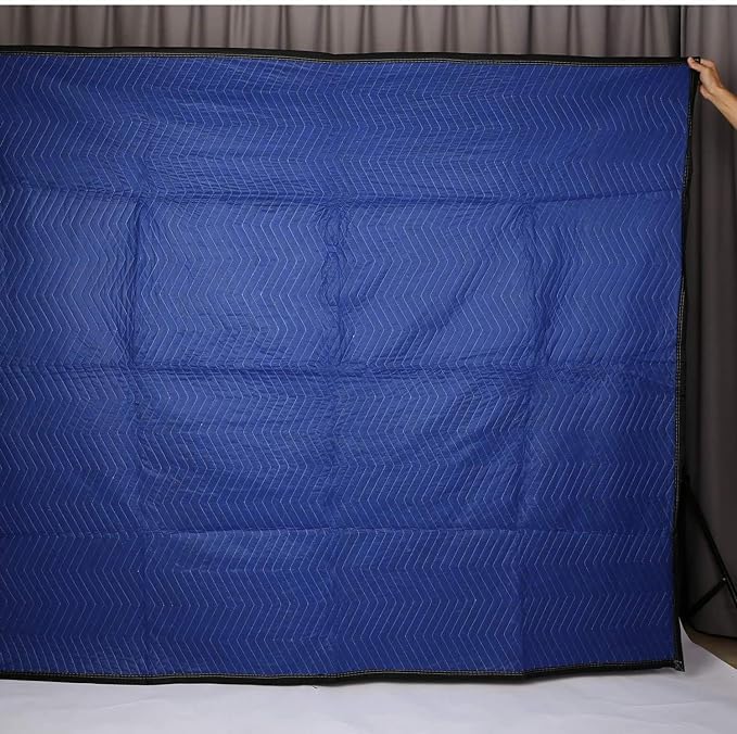 Image of Moving Blankets Heavy Duty Professional Packing Blanket to Move Environmental Move Supplies Pack of (3, (72 * 80)-Blue)