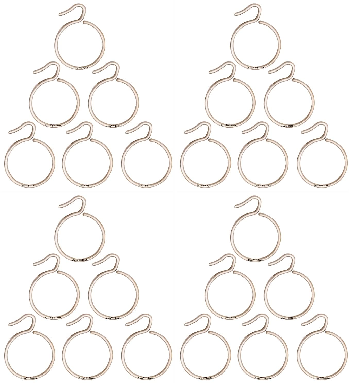 Smart Shophar Heavy Duty Metal Fitting Steel Supreme Curtain Ring Silver, Smooth Gliding Rings for Curtains Stainless Steel Silver Finish 1.5 Pack of 18 — Amazon image 10