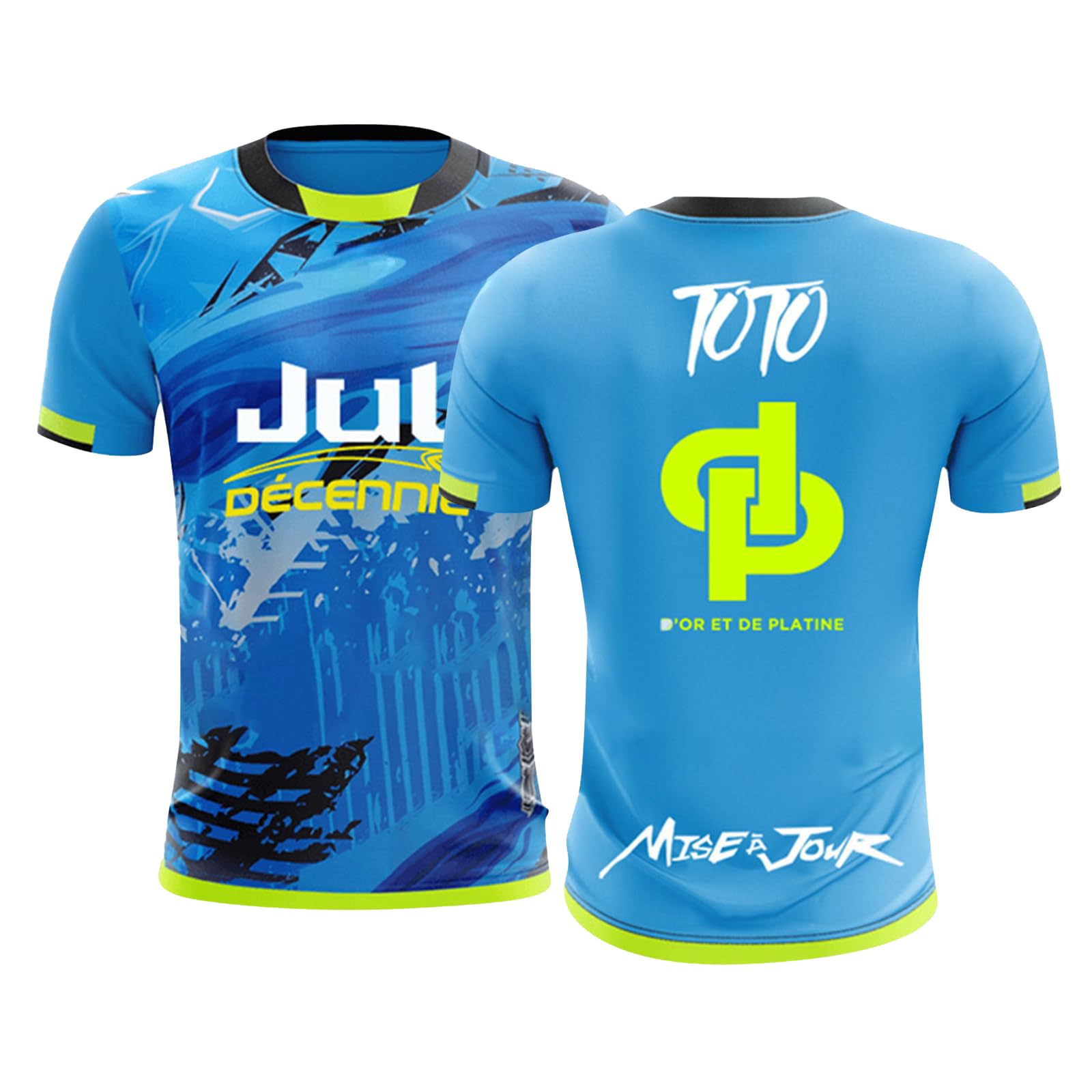 T Shirt JUL Hommes Femmes JUL Maillot de Foot Enfant Cadeaux des Fans avec Nom Numéro Football Tee Shirt Short pour Enfant Adulte Hommes Femmes Cadeau Confortable Fans Football Streetwear Sport