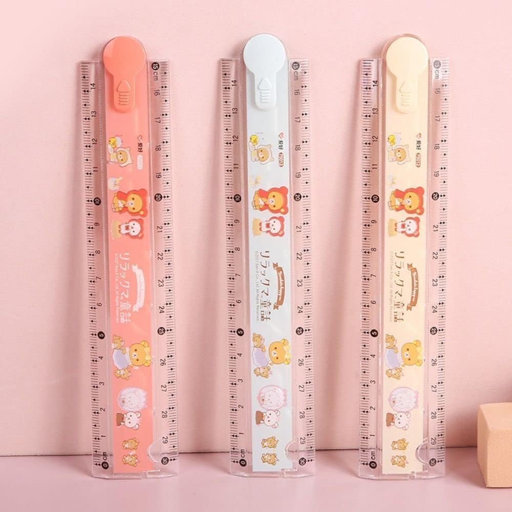 1Pc Cute Cartoon Animal Print Plastic Rulers, Kids Ruler for School, Farmhouse Teacher Prizes Book Markers Students Jungle Animal Party FavorStationery Drawing Rulers Education and Crafts