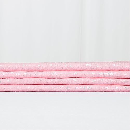 Vista 148 de ShiDianYi Mantel glamoroso de lentejuelas de 1 yarda para mesa de postre de boda, 49.2 in de ancho