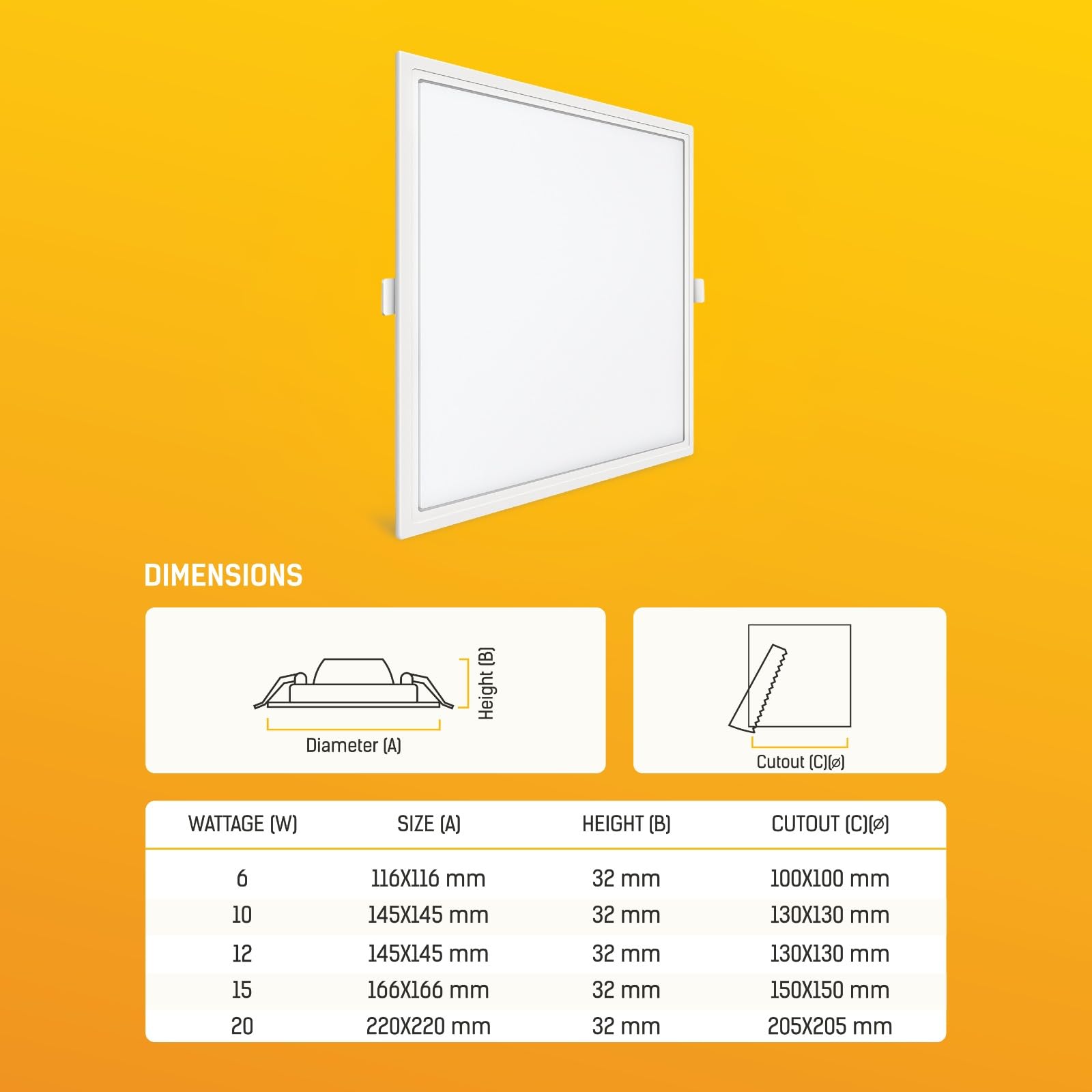 Wipro Garnet LED Infinity Panel - Cool White -3