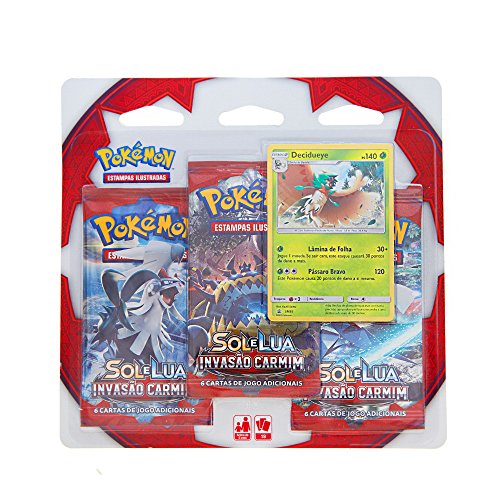 Triple Pack Pokémon Decidueye Sol e Lua 4 Invasão Carmim - Copag