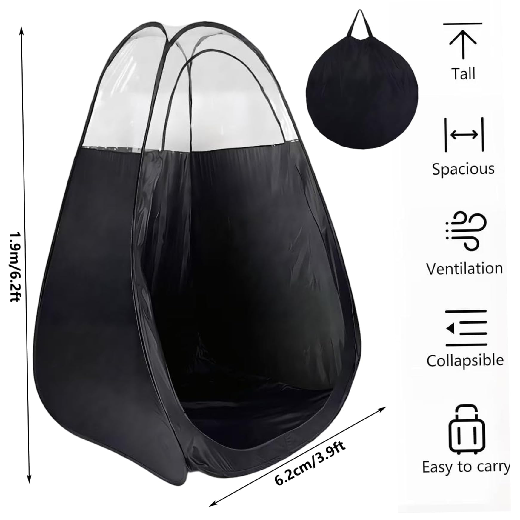 Tienda de Bronceado en Aerosol, Tienda de Bronceado emergente portátil, Cabina de privacidad instantánea con Bolsa de Transporte para Ducha y Cambio al Aire Libre, 47 x 47 x 75 Pulgadas, Cabina de BR