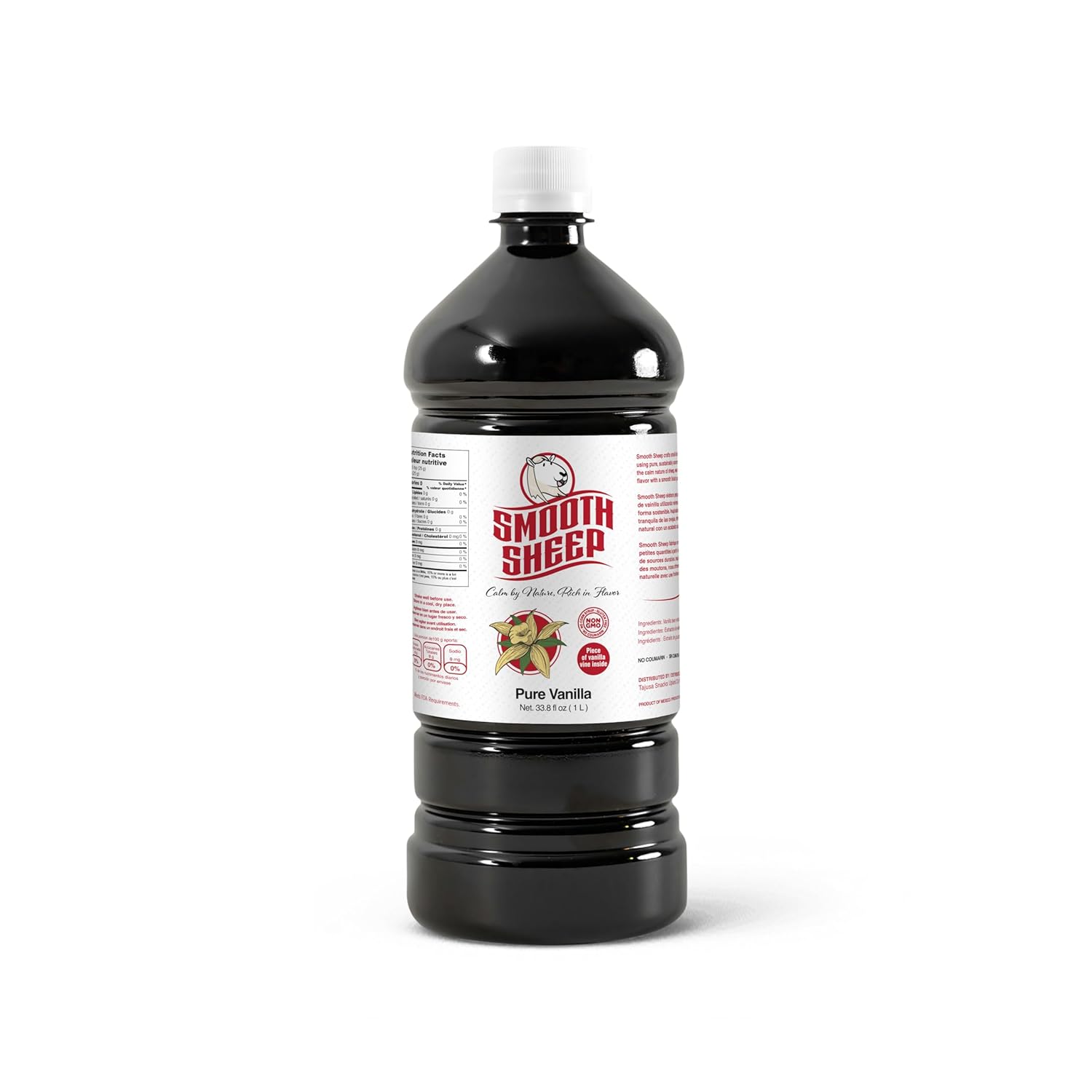 Smooth Sheep Vanilla | Mexican Vanilla for Baking and Desserts | Made with Real Vanilla Bean | Vainilla Mexicana Buena 33.8oz (1 Liter (Pack of 1))