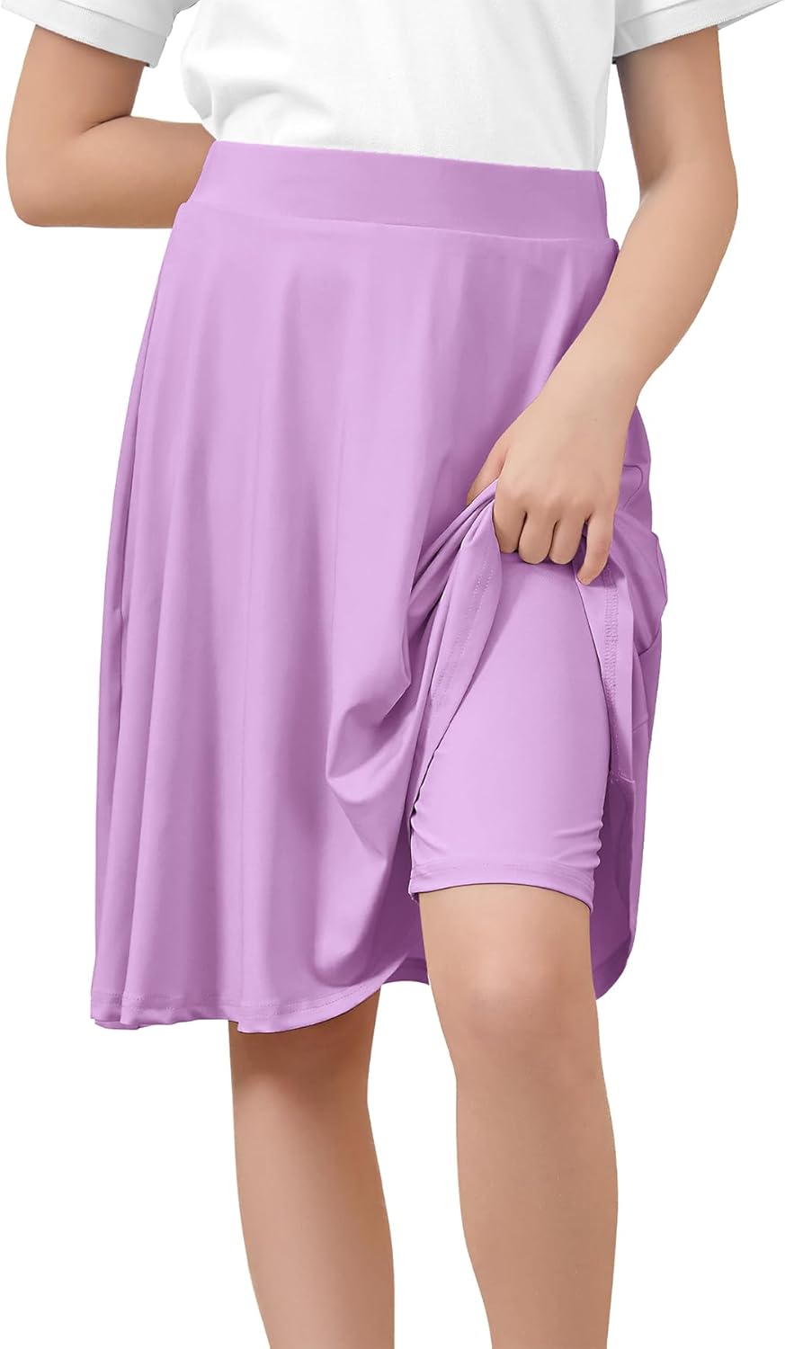 Zando A Line Skirt with Shorts - Purple