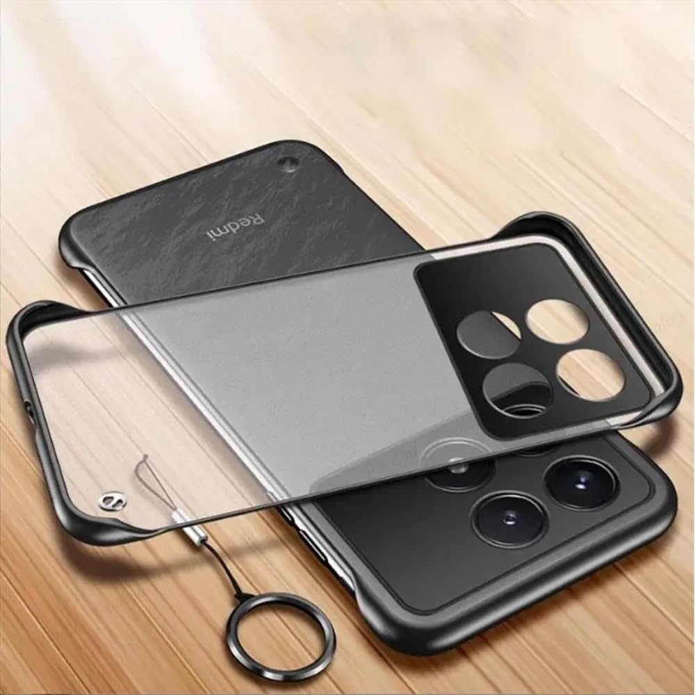 REALCASE for Poco X6 Pro 5G Back Cover Case | Stylish Frameless Matte Hard Back Skin | Soft TPU Shock Proof Bumper Back Cover Case for Poco X6 Pro 5G (Black) (B0CT5M28SX) Amazon Price History, Amazon Price Tracker
