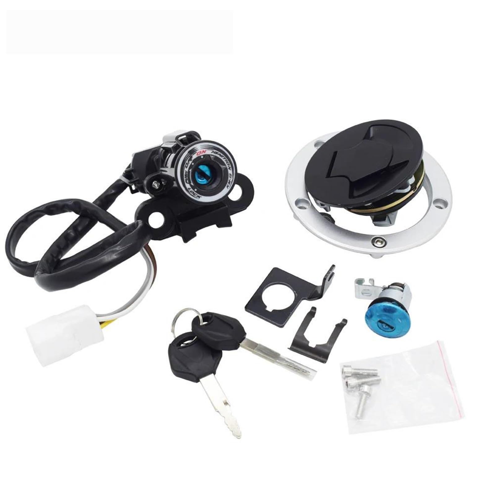 Kit Interruttore Di Accensione Motocicletta, Tappo Serbatoio Carburante Con 2 Chiavi Per Kawasaki EX650 Per Ninja 650 ER-6N /ER650 ER6N 2012 2013 2014 2015 2016