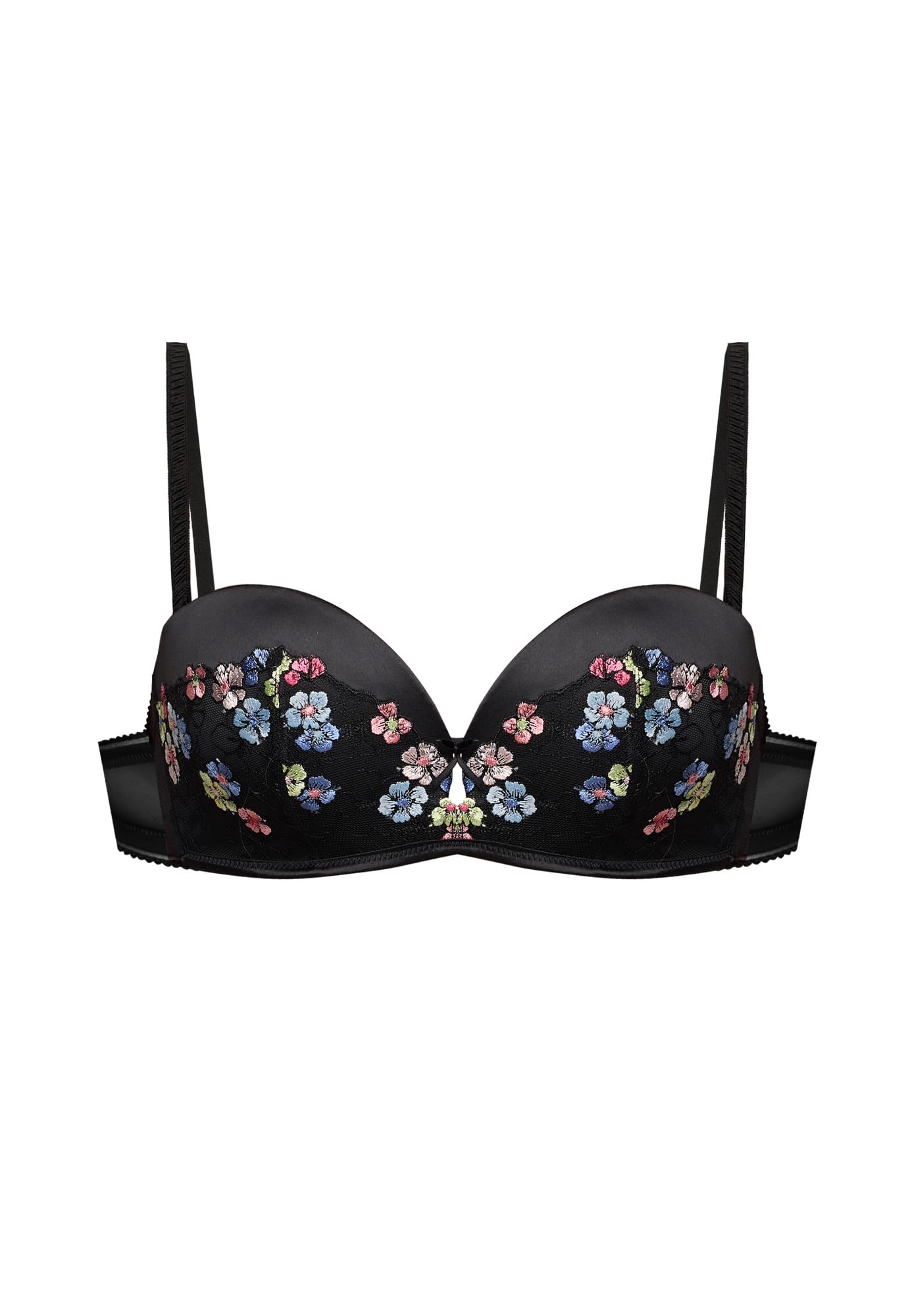 YAMAMAY - Reggiseno Fascia Super Push-up con Ferretto, Nero, Linea Milli, Donna