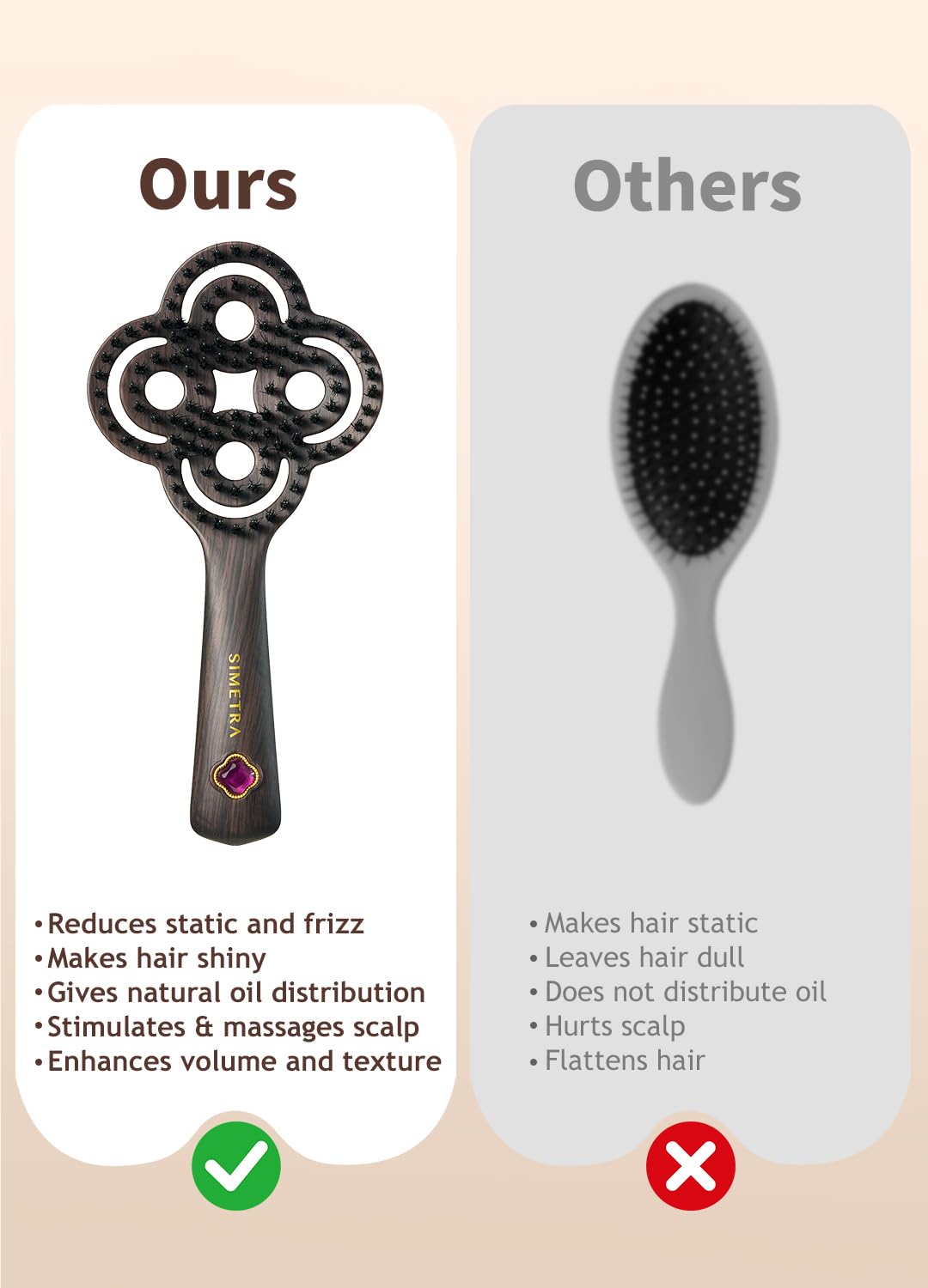 Curly Hair Brush,Boar Bristle Hair brush for Thick Curly Thin Long Short Wet or Dry Hair Flexible Bristles Effectively Prevent Tangles, Hair Brush for Men Women Kids