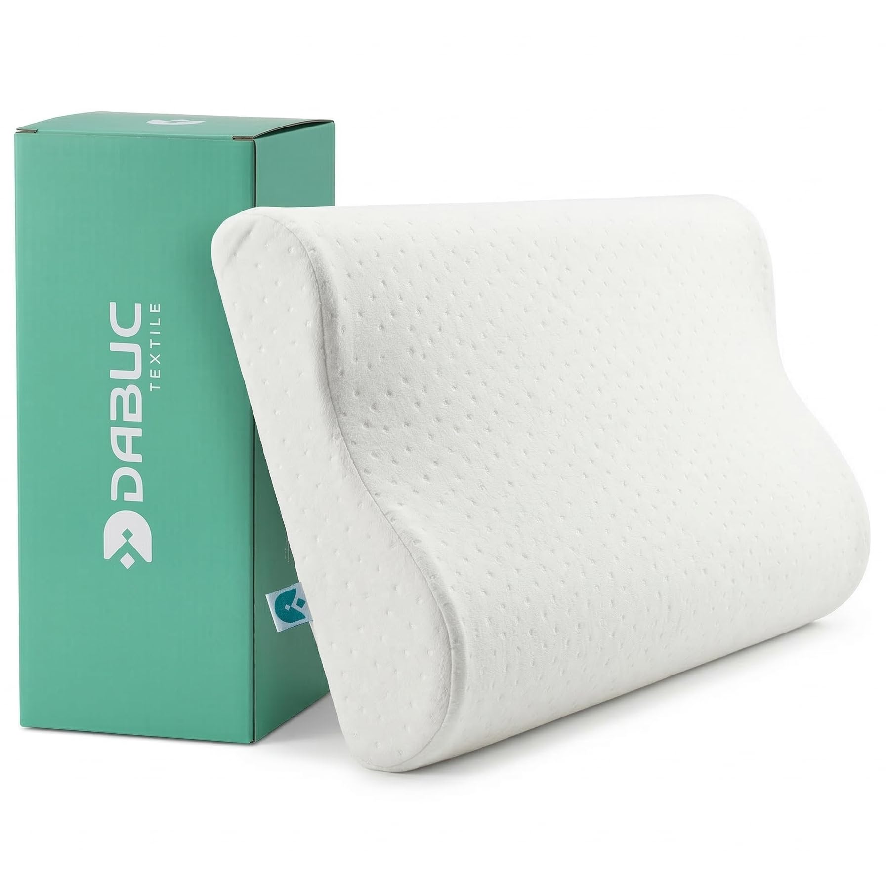 DABUC Almohada Infantil Viscoelástica Hipoalergénica Premium 56.5 x 30 x 8/5 cm – Almohada Bebe Pequeña Ergonómica para Bebés Y Niños De 2 A 12 Años – Cojin Bebe y Cojin Infantil Memory Foam Pillow