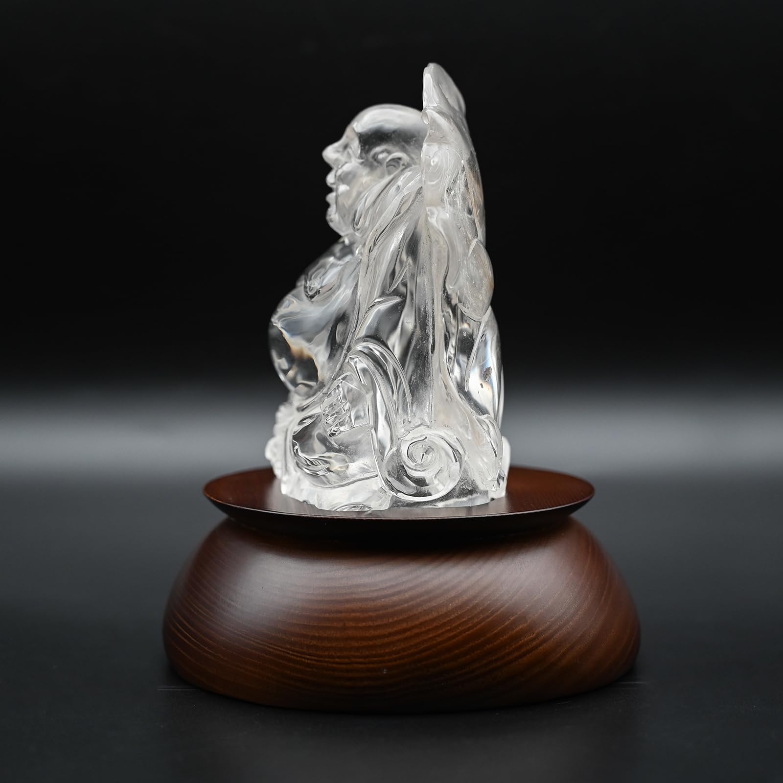 天然水晶 彫刻の布袋尊 天然水晶彫刻の布袋尊