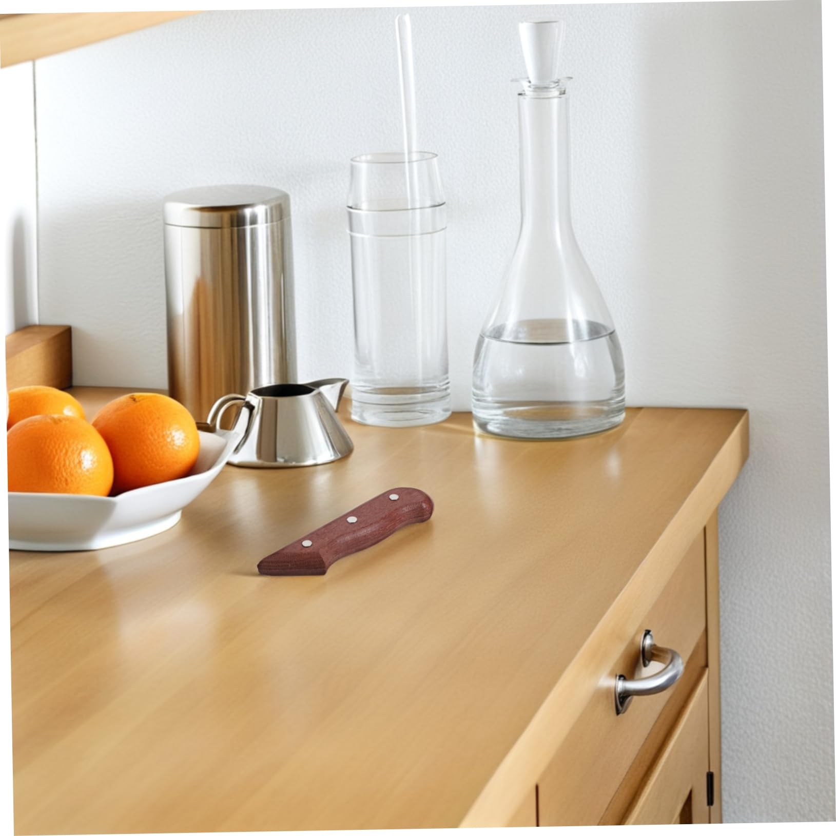 Mango de Fácil Cortador Madera para Reemplazo de del Cocina y de Empuñadura Ergonómica Cómoda, Accesorios Instalación para Cuchillos Chef en