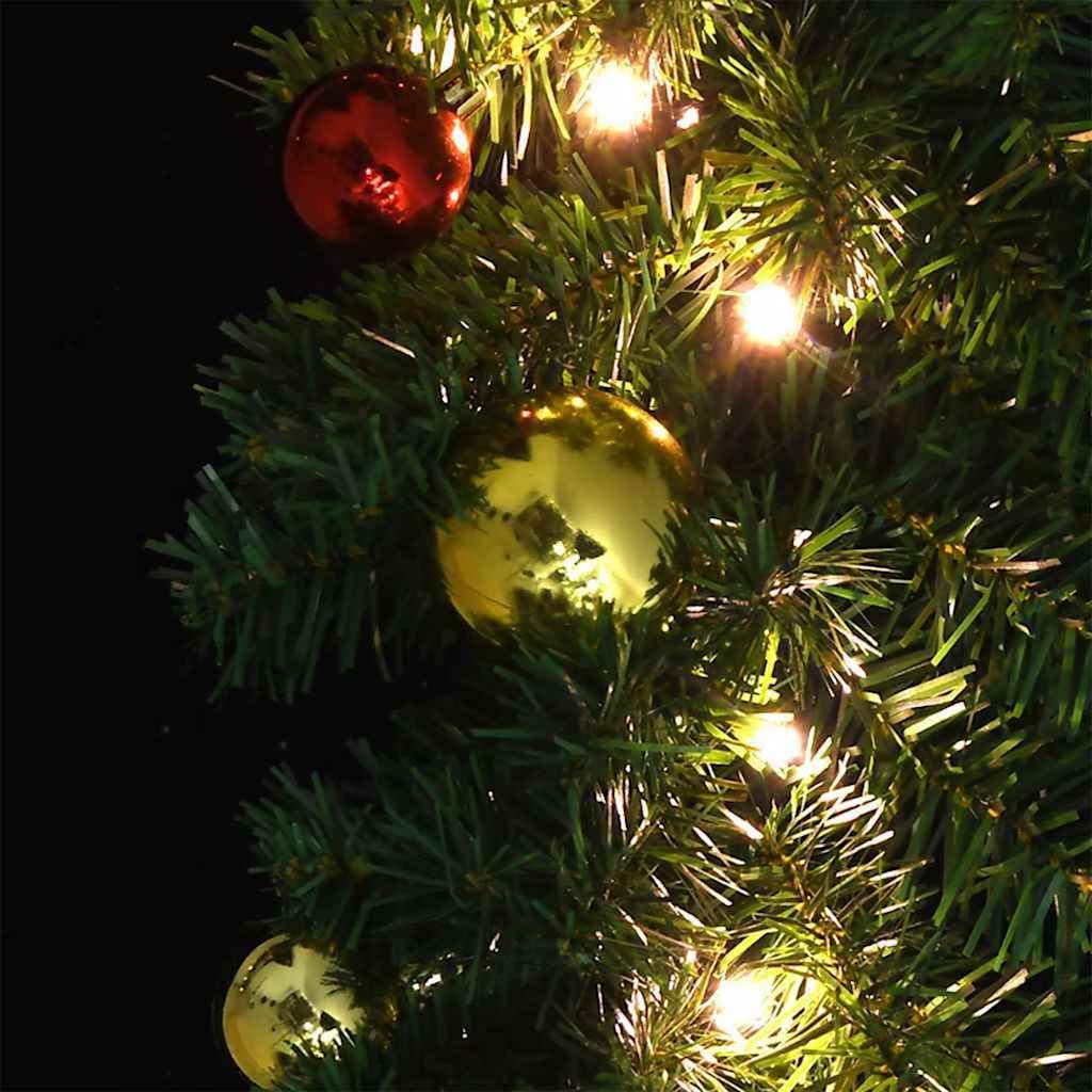 Weihnachtsgirlande mit 600 LEDs, 2 Stück Grün PVC Tannenbaum Dekoration, 2 x 20 m Girlande mit USB-Lichterkette, wetterbeständig für drinnen und draußen, festliche Advents- und Wintersaison