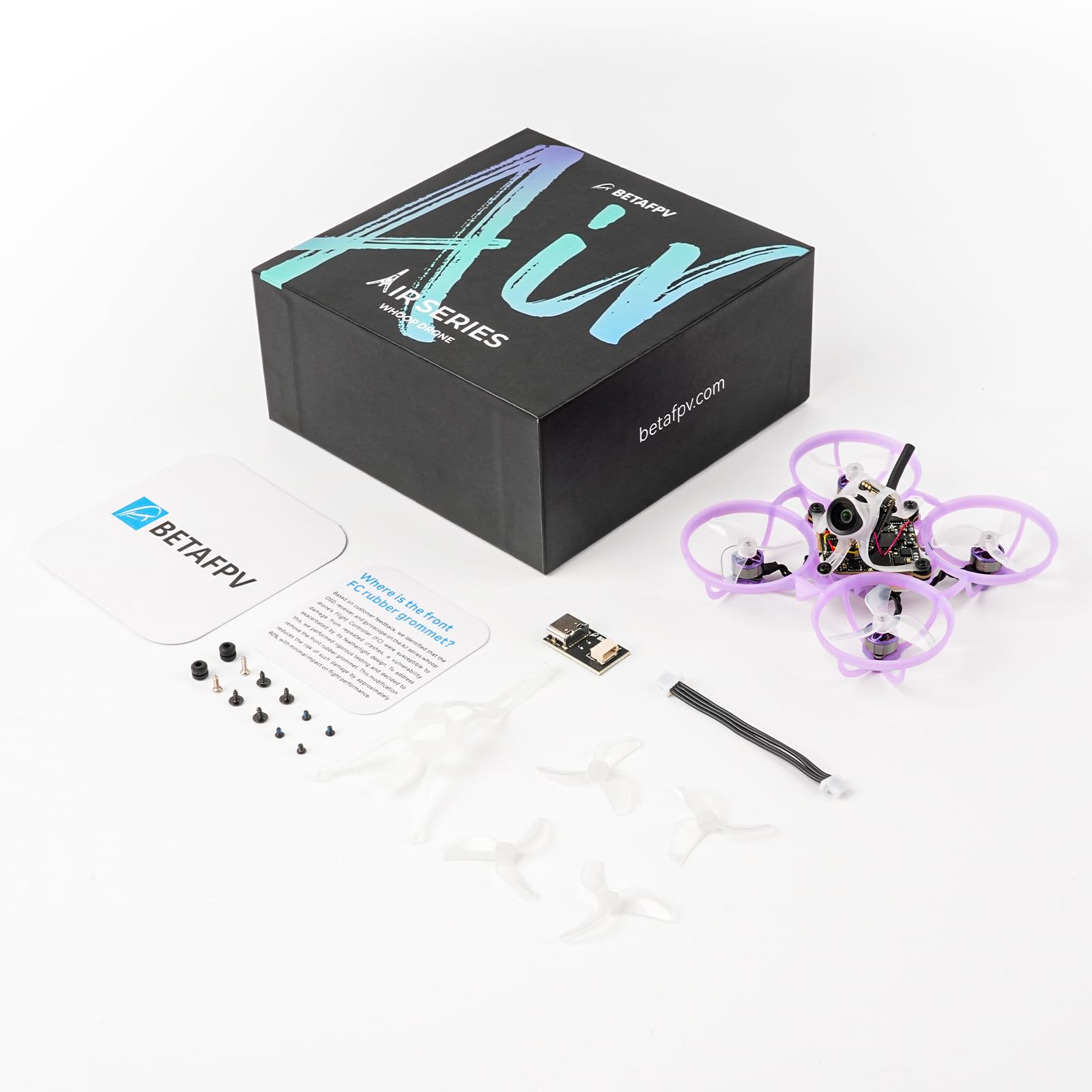 BETAFPV Air65 II Brushless Whoop Quadcopter Ultralight for 1S FPV Racing | 65mm FPV Drone, Compatible with Matrix 1S 5IN1 II FC, 0702 30000KV Motor, 1207 3-Blade Prop, C03 Camera, Air II Canopy&Frame