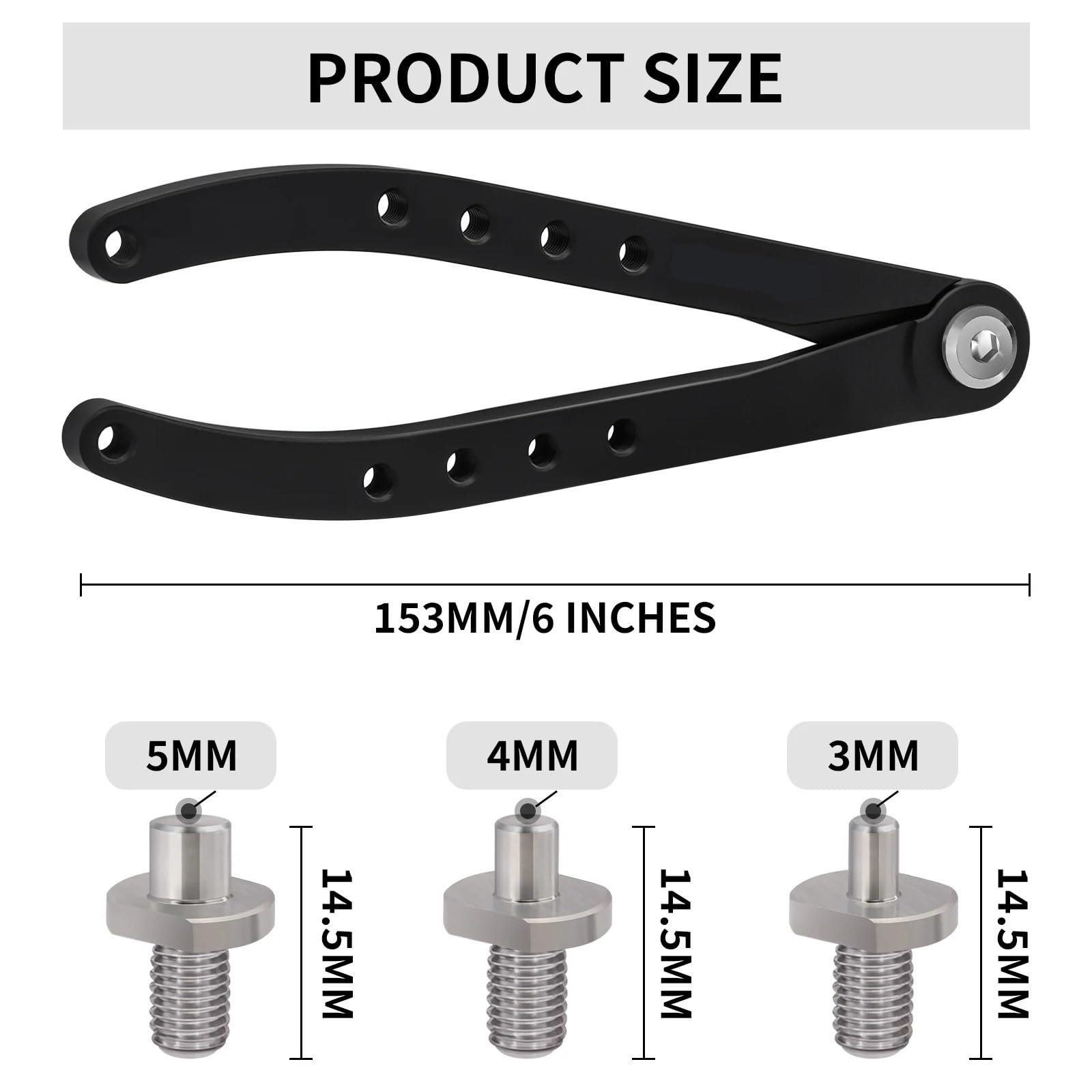 Klucz Do sworznia nastawnego Klucz Do sworznia rowerowego 3 mm, 4 mm, 5 mm Narzędzie Do sworznia Klucz Do zdejmowania pokrywy widelca motocyklowego