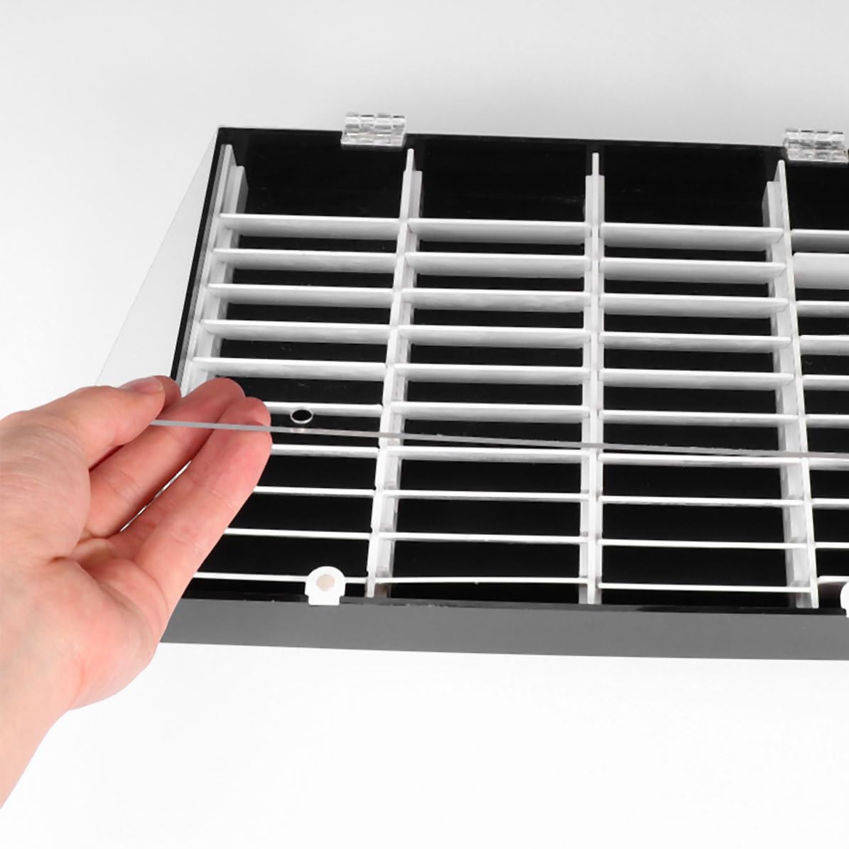Abaodam Acryl Nagellack Farbkarten Displaybox mit 40 Fächern, Schwarz