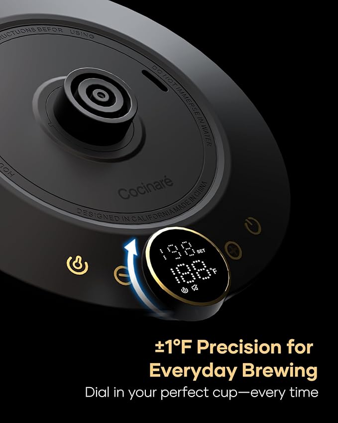 Tetera Eléctrica Cocinare Cuello de Ganso 0.9L Control Preciso de Temperatura miniatura 6