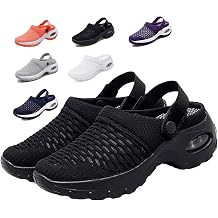 Womens Orthopedic Clogs with Air Cushion Support to Reduce Back and Knee Pressure Arch Support,Mesh Shoes Slip-On Slippers