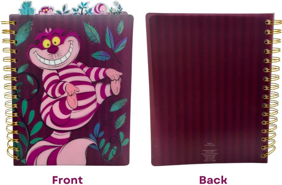 Disney Alice in Wonderland Cheshire Cat Journal Notebook, Spiral Bound, 144 Lined Pages, 8 x 7 inches - Image 8