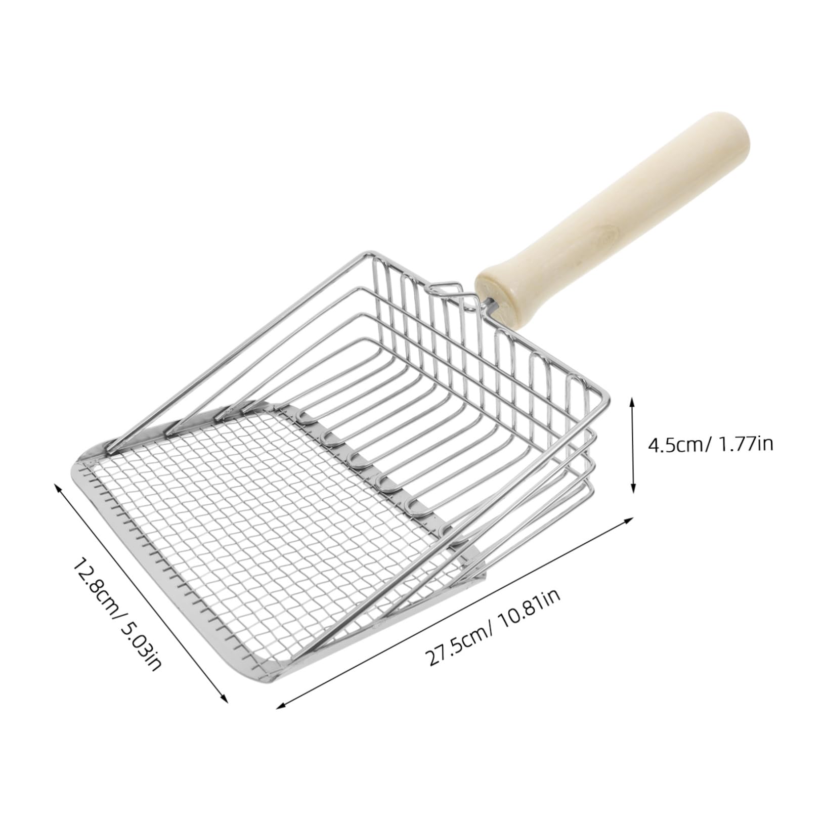 VANZACK Cat Heavy Duty Stainless Steel Nonstick Litter Box Scooper Efficient Litter Sifter