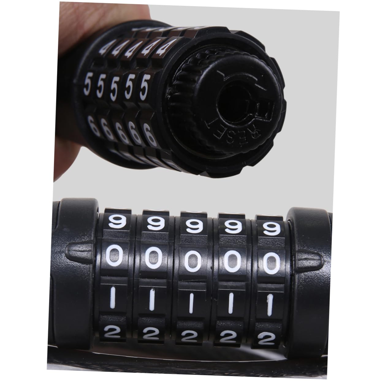 Happyyami Motorcycle Theft 5 Combination Bike Lock Steel Chain Cable Lock for Safety