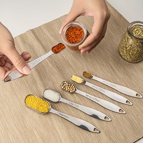 Image of 6-Piece 18 /8 Stainless Steel Measuring Spoons Set, Silver