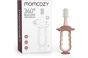 Momcozy Baby Toothbrush: 360° Infant Oral Cleaner with Suction Base