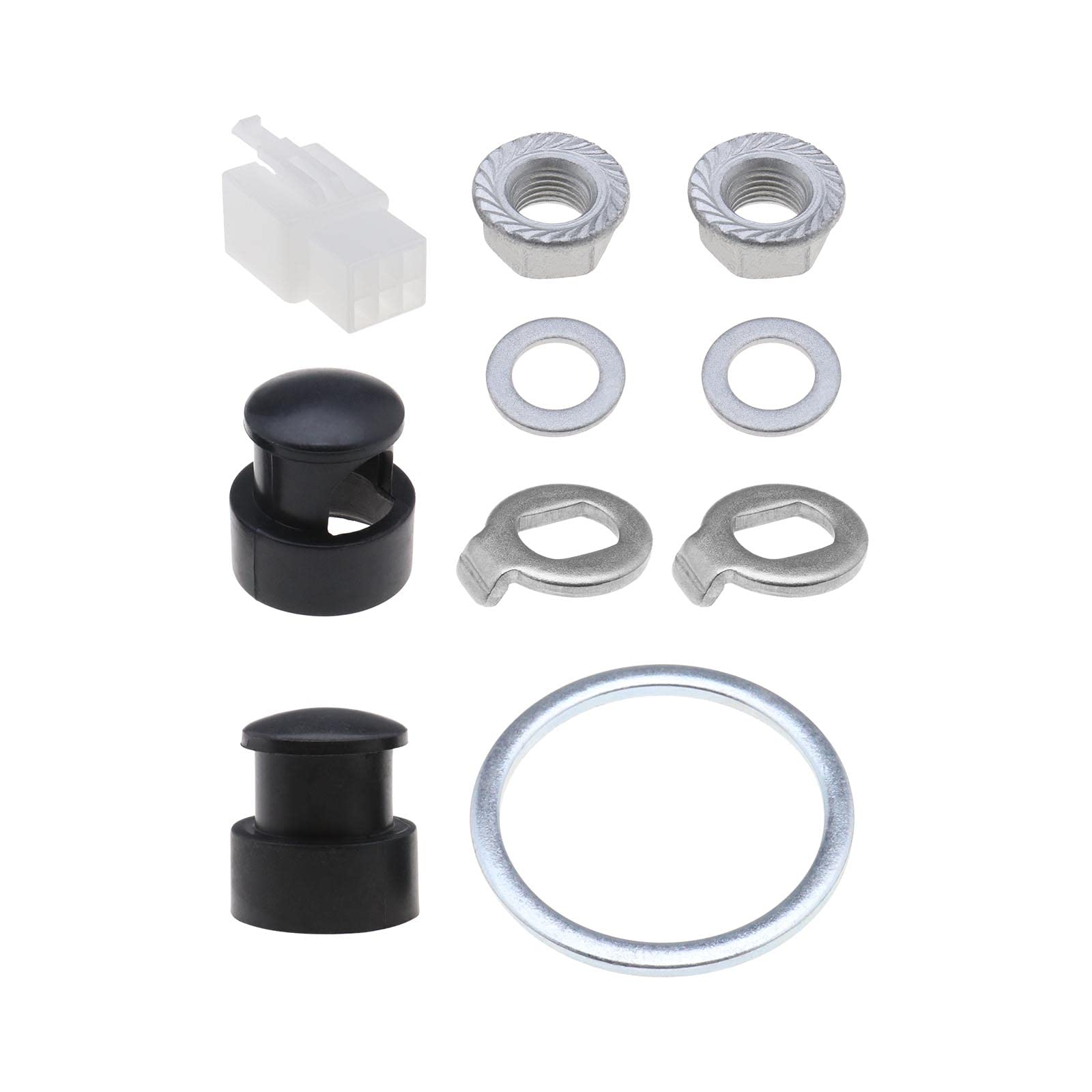 Kit Mozzo Per Bici Elettrica – Asse Motore M12 Con Dado Bloccaggio E Rondella – Accessori Per Ruota E-Bike Da 12mm