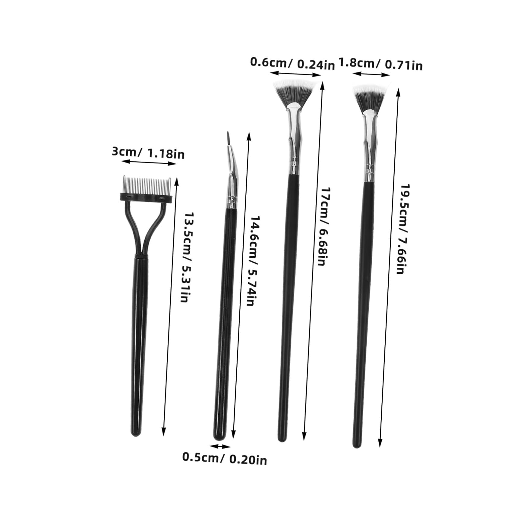 Gogogmee Folding Angle Scalloped Lash Brush Soft Bristles Mascara for Individual Lash Application