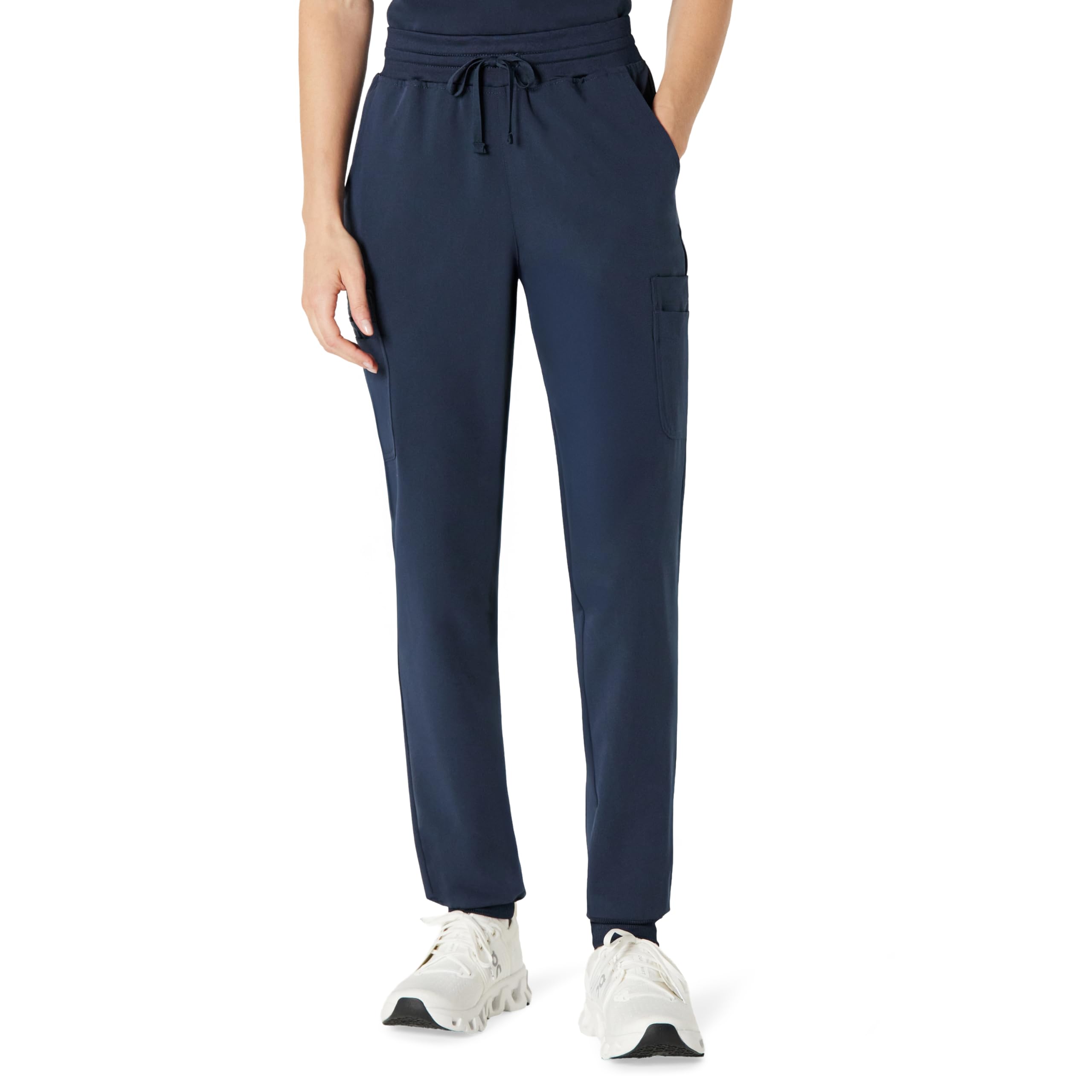 Amazon Basics Women's Scrubs Jogger Trousers Yoga Waistband Drawstring, Navy, XS
