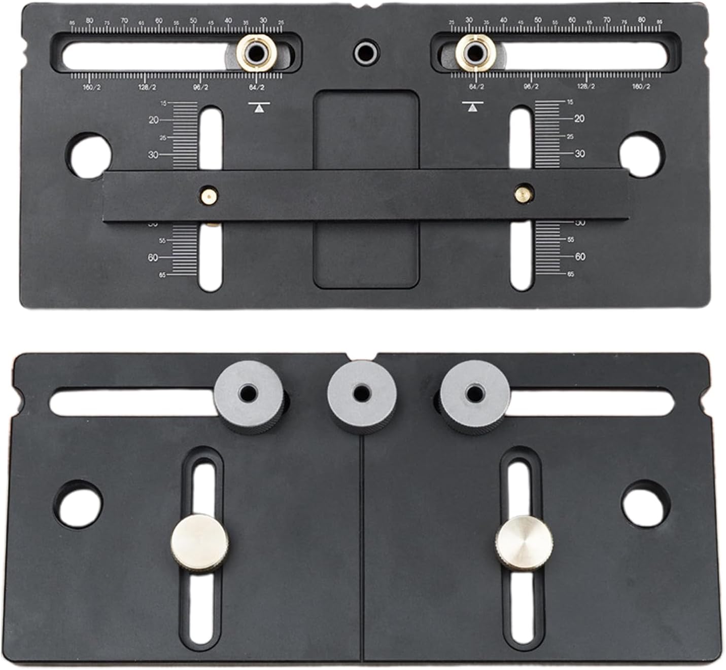 Drawer Handle Jig Guide, Adjustable Aluminum Alloy Organizer, Cabinet Knob Jig Drill Guide for Doors Cupboard Kitchen Bathroom Garage Homeowners Woodworking Hobbyists Household Organizer