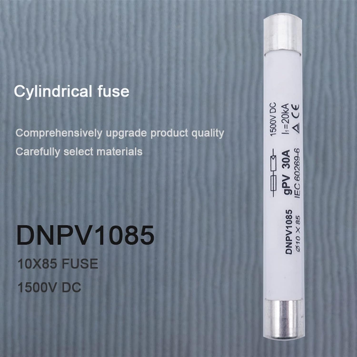 AMSH 10pcs DC 1500V Solar Fast Blow Ceramic gPV Fuse Link DNPV1085 10X85 gG Cutout 2A 4A 6A 8A 10A 16A 20A 25A (Color : 10A)