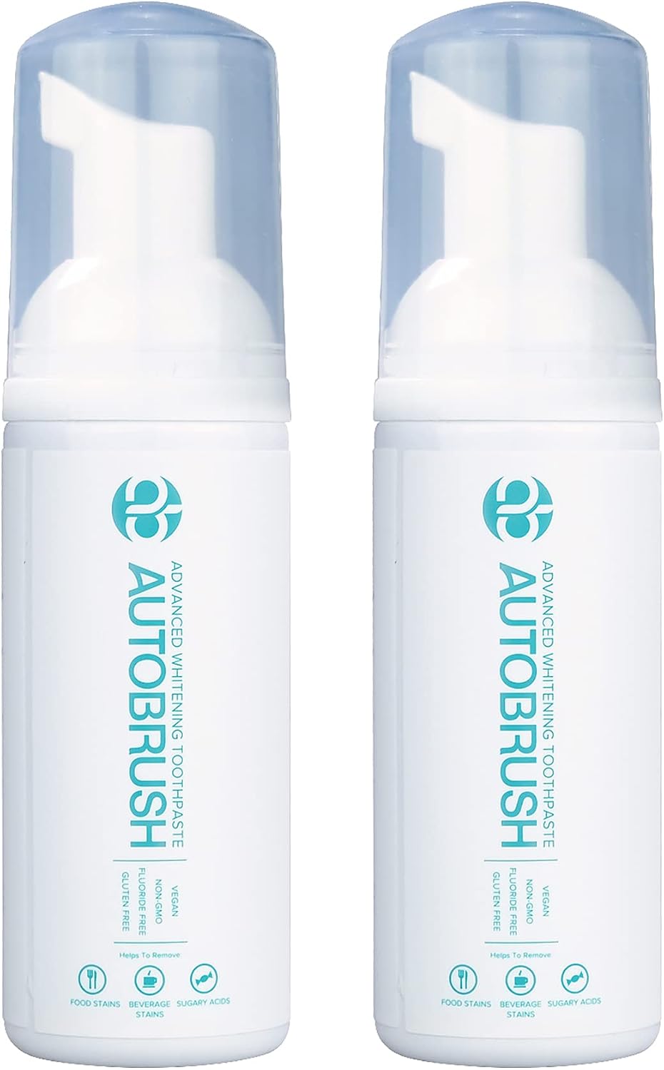 Autobrush Advanced Whitening Foaming Toothpaste (Mint Flavored) - 30 Day Supply per Bottle (Two Pack)