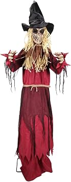 Haunted Hill Farm 7.9-Ft. Raising Scarecrow Halloween Animatronic