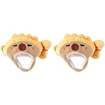 2pcs Plush Fish Shape Headwear Cosplay Yellow Croaker Headgear Cartoon Headwear Photo Prop