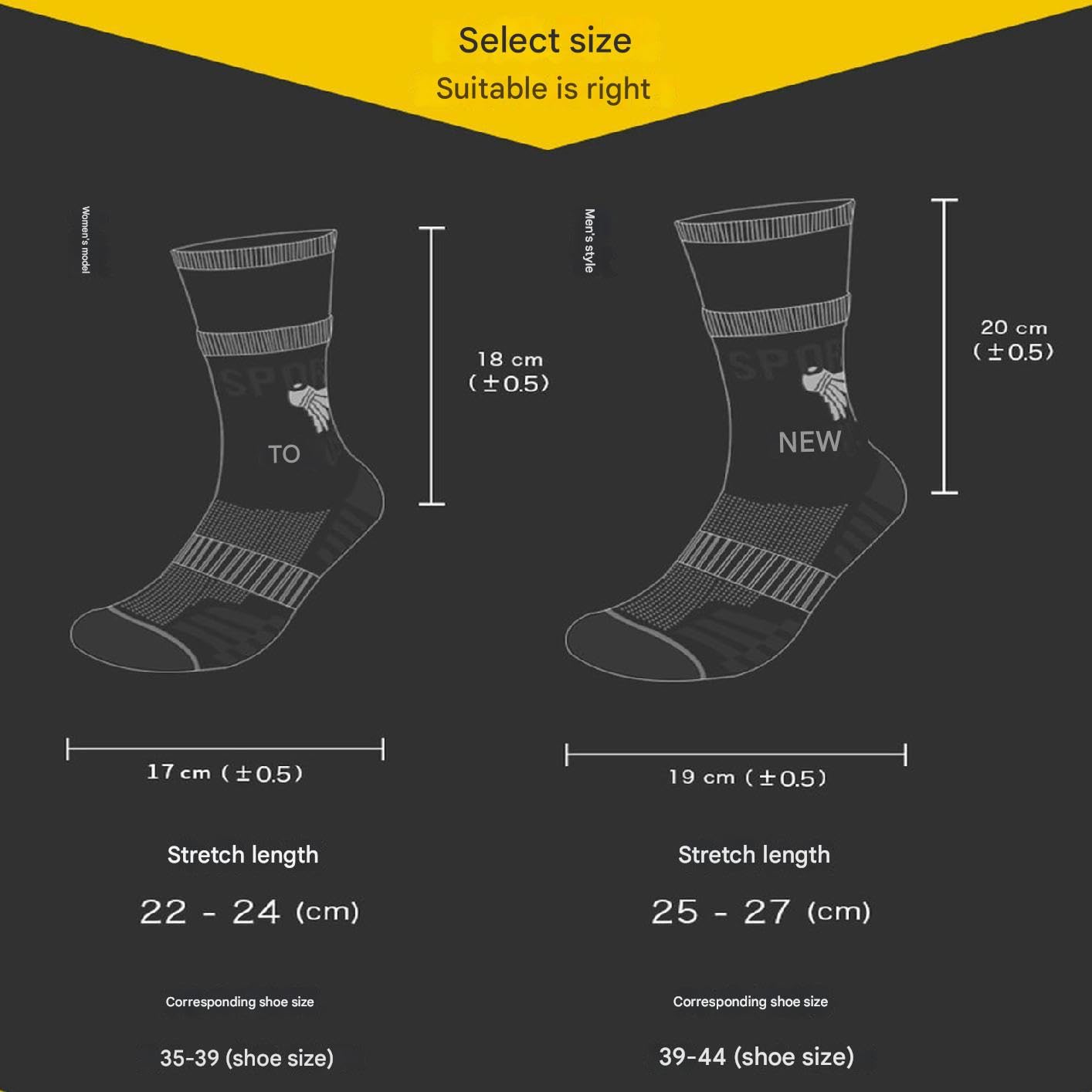 Skarpety męskie i damskie antypoślizgowe skarpety do badmintona skarpetki do badmintona Bottom Dezodorant Outdoor Sports Socks męskie i damskie prezenty-kobiece Tiansan