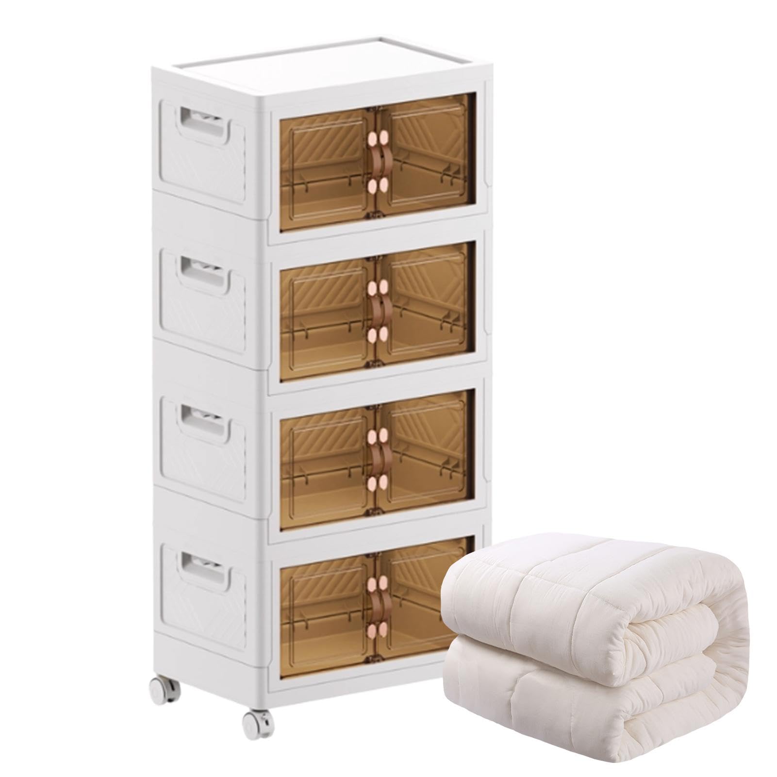 Organizador plegable de almacenamiento de ropa, caja de almacenamiento, contenedores de almacenamiento de libros, contenedores de organización de gran capacidad, contenedores de almacenamiento de | contenedores de almacenamiento de libros, contenedores de