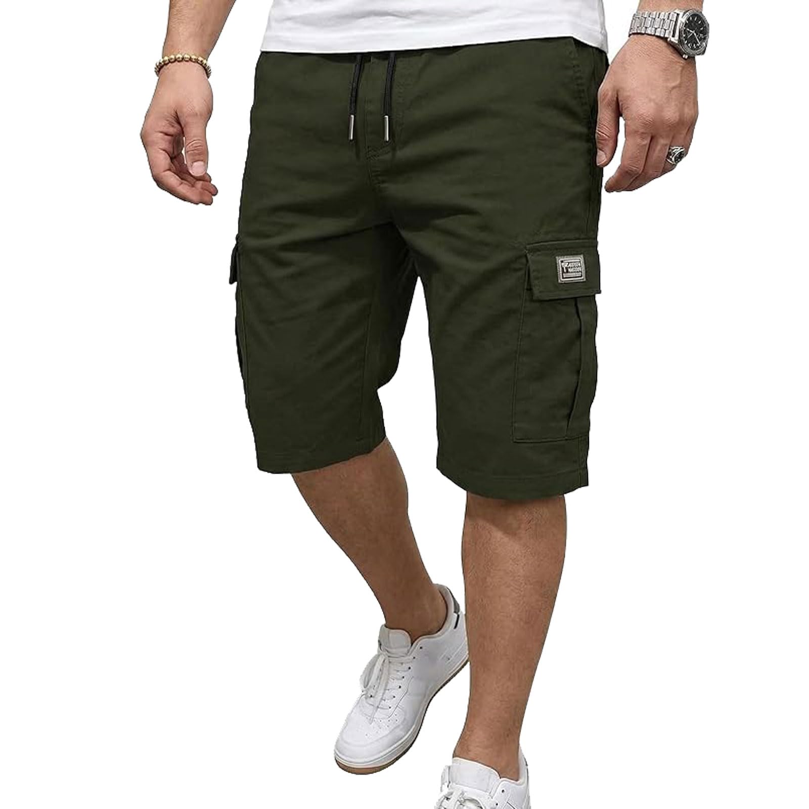 Men's Sport Cargo Shorts - 2026 New Men’s Casual Tactical Style Drawstring Stretch Cargo Shorts — view 14