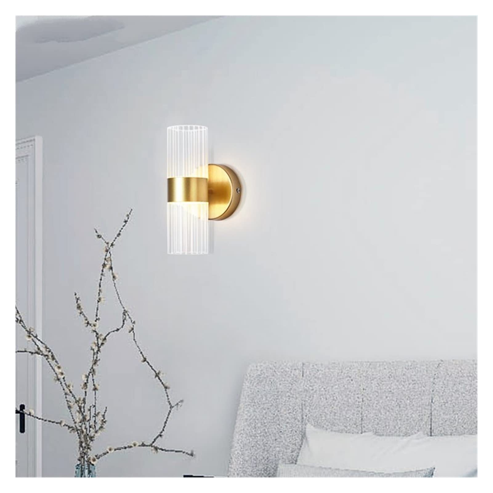 Lampa ścienna, nowoczesne lampy ścienne LED oświetlenie wewnętrzne kompatybilne z salonem łóżko sypialnia korytarz żelaza sztuka akryl światło AC90 260V, lampki wiszące nowoczesne
