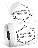 Vista 8 de Phomemo Papel adhesivo térmico, etiqueta autoadhesiva multiusos para máquina etiquetadora M120/M110/M100/M200/M220/M150/M250, 1.57 x 1.57 pulgadas