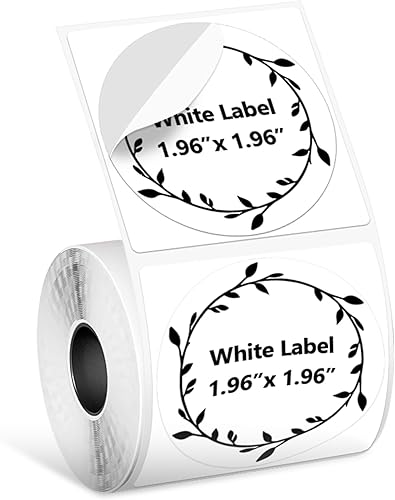 Miniatura 8 de Phomemo Papel adhesivo térmico, etiqueta autoadhesiva multiusos para máquina etiquetadora M120/M110/M100/M200/M220/M150/M250, 1.57 x 1.57 pulgadas