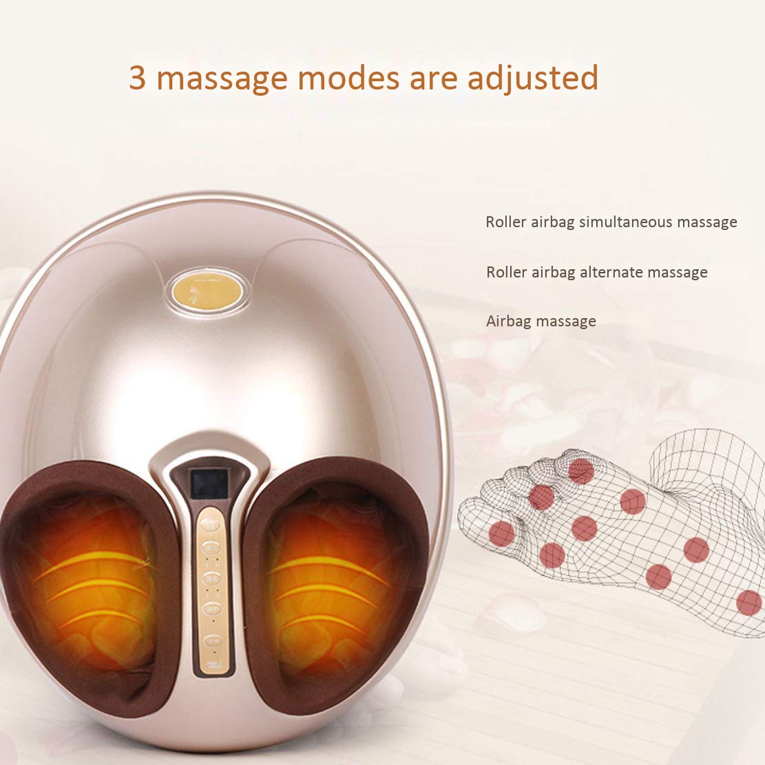 Massaggiatore Elettrico del Piede di Shiatsu della Macchina del massaggiatore del Piede con Calore Che impasta Profondo per Il Massaggio dei Piedi e Sollievo dallo Stress in casa e in Ufficio